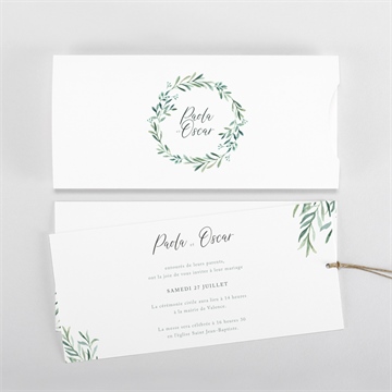 Faire-part mariage semer notre amour pochette duo - Vue d'ensemble