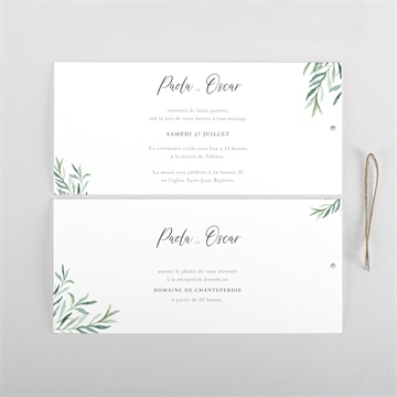 Faire-part mariage semer notre amour pochette duo - Cartes intérieures recto