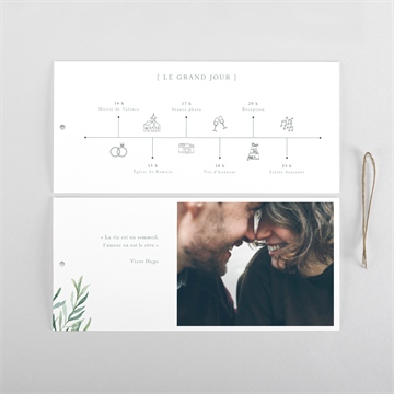 Faire-part mariage semer notre amour pochette duo - Cartes intérieures verso