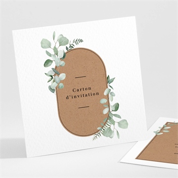 Carton d'invitation mariage encapsulés étiquette