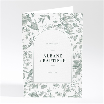 Faire-part mariage sculpture plié portrait