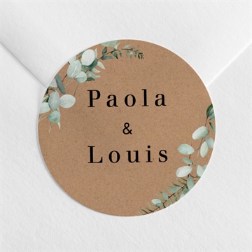 Sticker mariage encapsulés étiquette