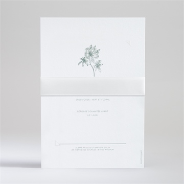 Faire-part mariage sculpture superposition - Dos du faire-part