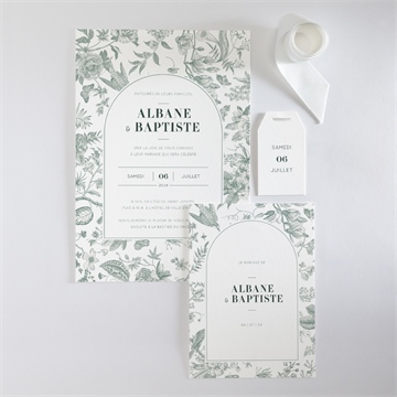 Faire-part mariage sculpture superposition - Vue d'ensemble