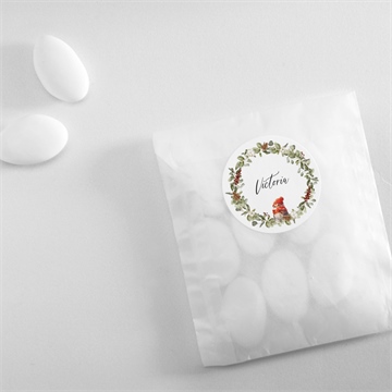 Sticker naissance oiseau d'hiver - Mise en situation