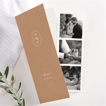 Remerciement mariage capsule champetre