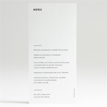 Menu mariage terracotta initiales - Dos du menu