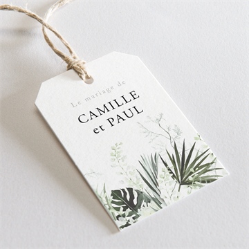 Etiquette mariage tropical or