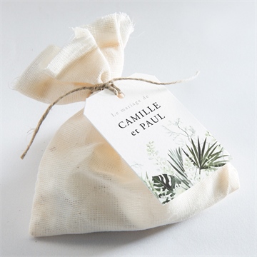 Etiquette mariage tropical - Mise en situation