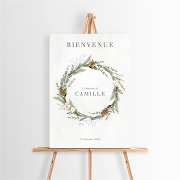 Panneau bienvenue l'hiver - Mise en situation