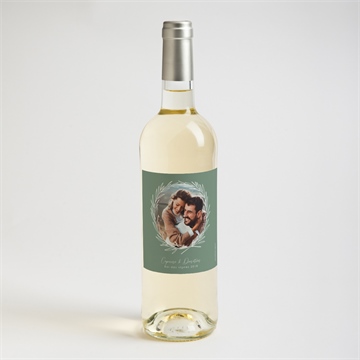 Etiquette de bouteille mariage tout pour toi - Mise en situation