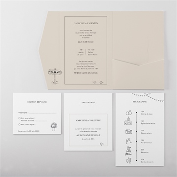 Faire-part mariage au vent pocketfold ! - Vue d'ensemble intérieur
