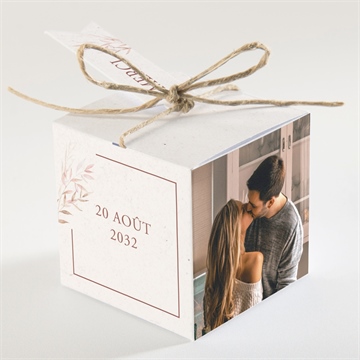 Boîte de dragées mariage poésie boheme - Dos de la boîte