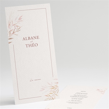 Menu mariage poésie boheme