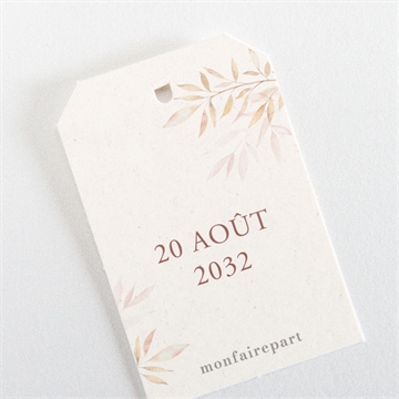 Etiquette mariage poésie boheme - Dos de l'étiquette