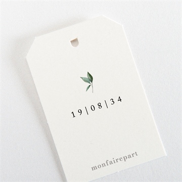 Etiquette mariage emeraude - Dos de l'étiquette