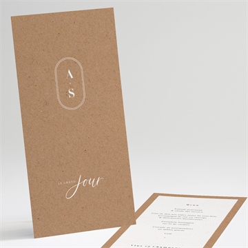 Menu mariage notre absolu étui