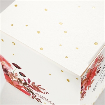 Boîte de dragées mariage bordeaux dorure - Marquage à chaud OR