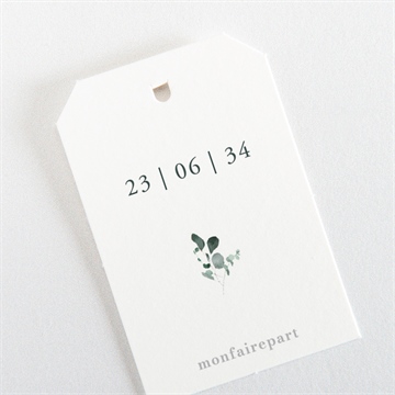 Etiquette mariage tendre murmure - Dos de l'étiquette