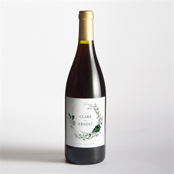 Etiquette de bouteille mariage tendre murmure - Mise en situation