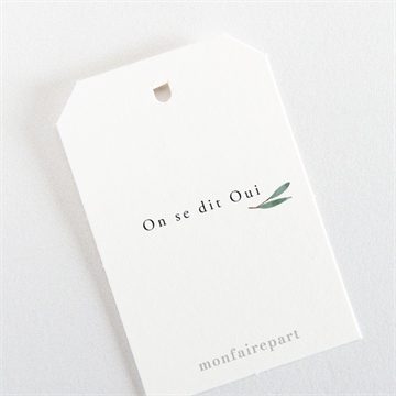 Etiquette mariage notre chemin - Dos de l'étiquette