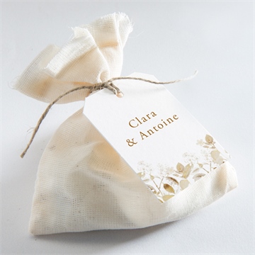 Etiquette mariage délicatesse végétale - Mise en situation