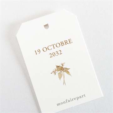 Etiquette mariage délicatesse végétale - Dos de l'étiquette