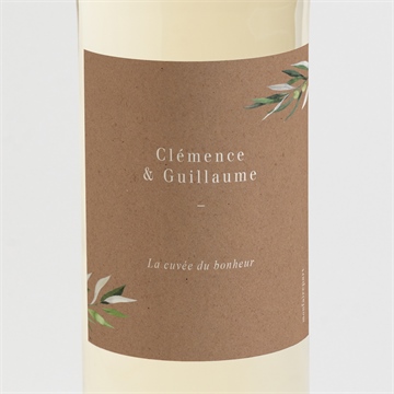 Etiquette de bouteille mariage provençal magnet