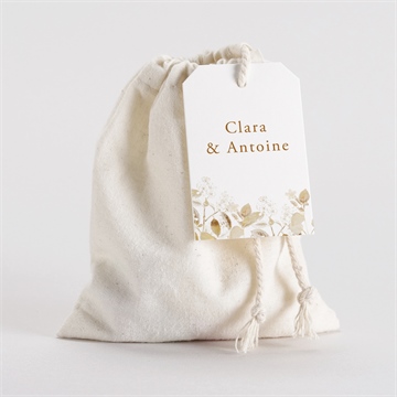 Pochon mariage  délicatesse végétale