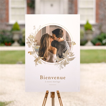 Panneau bienvenue délicatesse végétale