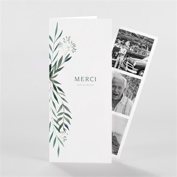 Remerciement décès mémento photomaton