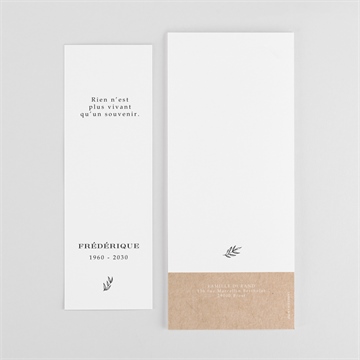 Remerciement décès sa présence photomaton - Dos du remerciement