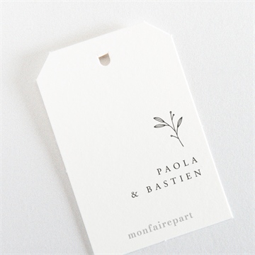 Etiquette mariage douce terracotta - Dos de l'étiquette