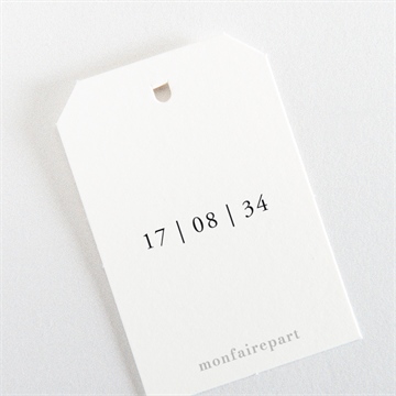 Etiquette mariage en automne - Dos de l'étiquette