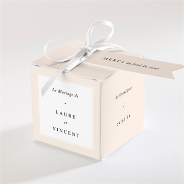 Boîte de dragées mariage volupté