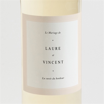 Etiquette de bouteille mariage volupté