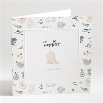 Carte pliée gaufrage