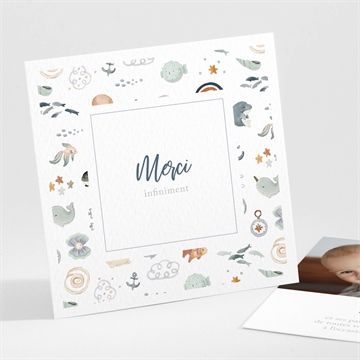 Remerciement naissance poisson photomaton