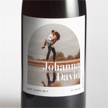 Etiquette de bouteille mariage tendance