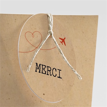 Boîte de dragées mariage passeport vintage étui - Détail de la boîte