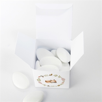 Boîte de dragées baptême renardeau - Intérieur de la boîte