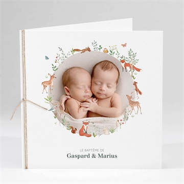 Faire-part de baptême forêt