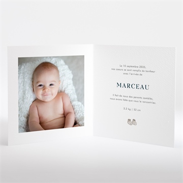 Faire-part naissance p'tit bonhomme - Intérieur du faire-part