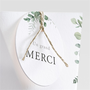 Boîte de dragées baptême l'eucalyptus étui - Détail de la boîte