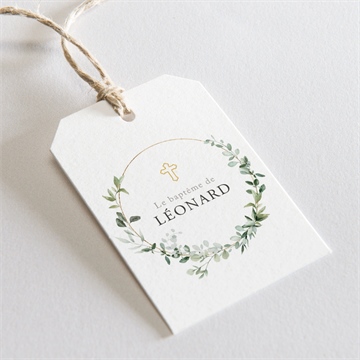 Etiquette baptême l'eucalyptus