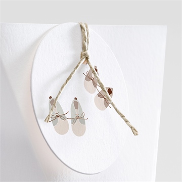 Boîte de dragées baptême jumeaux body étui - Détail de la boîte