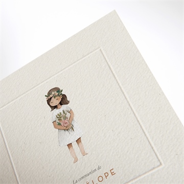 Faire-part communion petite fille - Détail du faire-part