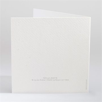 Faire-part profession de foi joie pure - Dos du faire-part