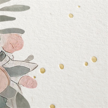 Faire-part communion beauté au naturel dorure - Détail du faire-part