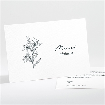 Remerciement décès sobre hommage paysage